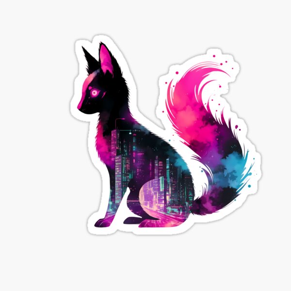 Item preview, Neon Kitsune – Spirit of Tokyo Lights designed and sold by KitsuneRealm.