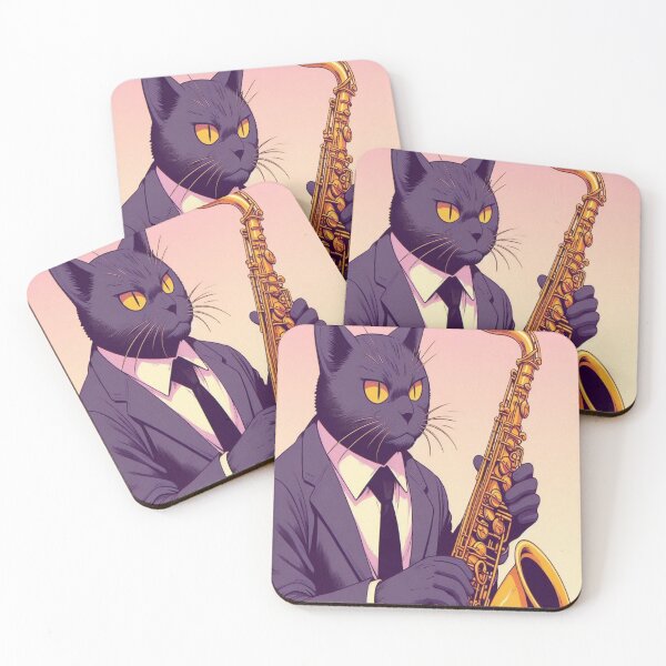 Item preview, cat saxophone designed and sold by Creativnani.