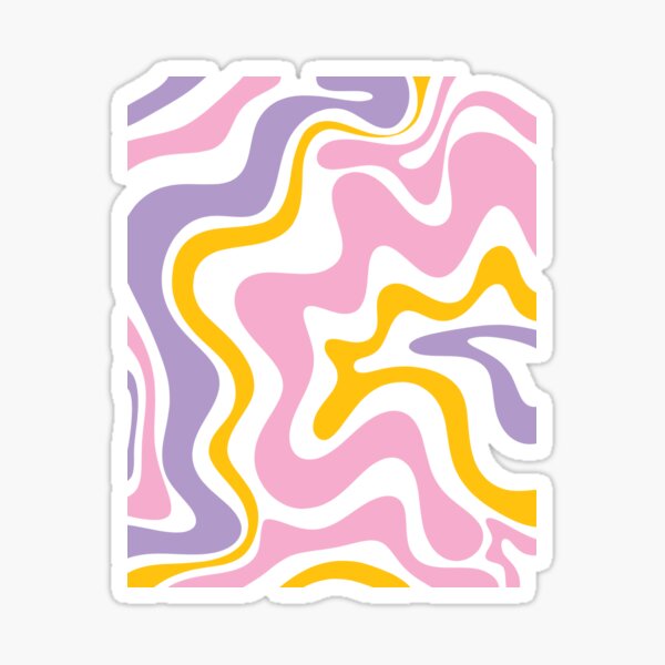 Item preview, Groovy Retro Liquid Swirl Colorful Contemporary Abstract Pattern in Pink Purple Yellow designed and sold by kierkegaard.