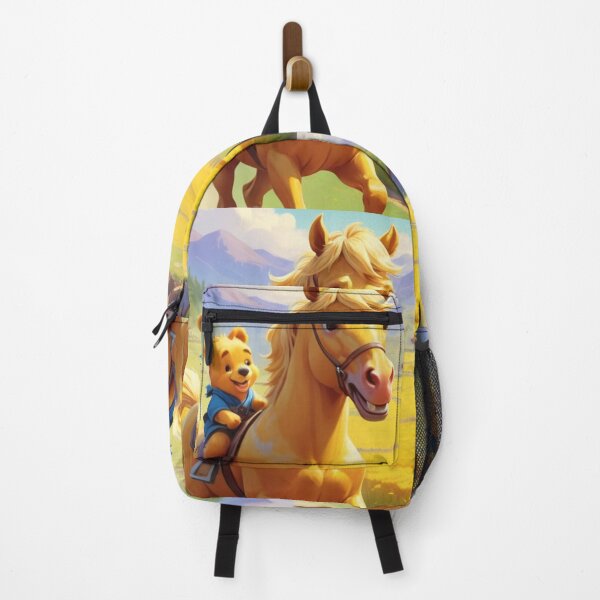 Item preview, Joyful Bear Cub Riding a Golden Horse in the Countryside designed and sold by Artitude Studio.