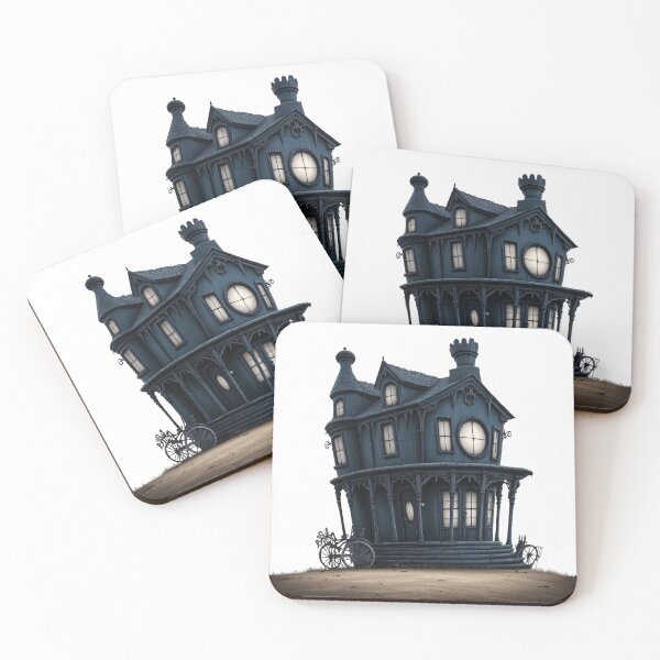 Item preview, Spooky House Tim Burton Style Vinyl Decals, Home Decor, Halloween Stickers, Laptop Decor, Unique Gifts for Ghost Story Lovers designed and sold by FPortraits.