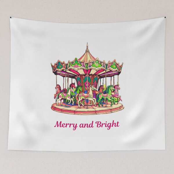 Item preview, Christmas Carousel in Candy Stripes designed and sold by Marymarice.