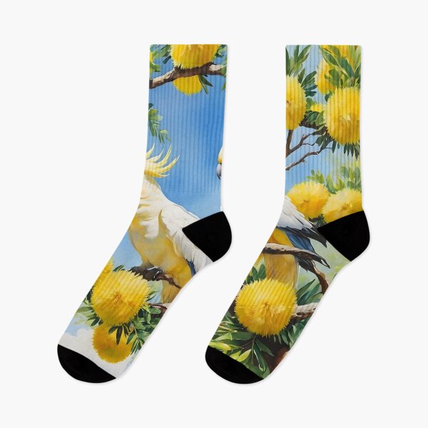 Item preview, Golden Sunbursts & Cheeky Crests: Wattle & Cockatoos Down Under designed and sold by HeartfulBloom.