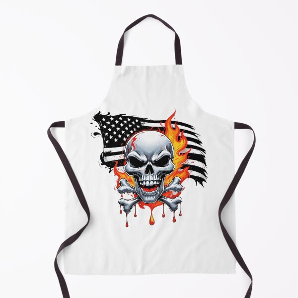 Item preview, Patriotic Skull Black American Flag - Funny Patriotic Horror Vibes designed and sold by Art-by-Mist.