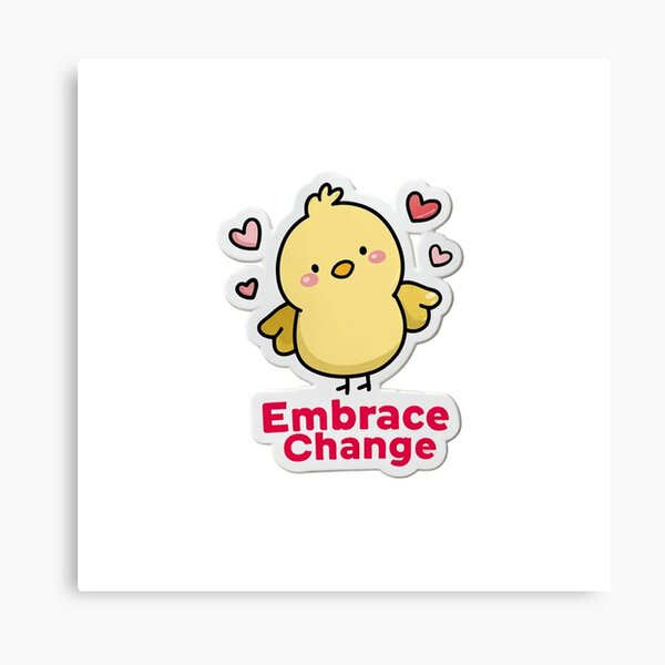 Artikel-Vorschau von Embrace Change – Süßes gelbes Küken mit Herzen, designt und verkauft von ThaiArtShop.