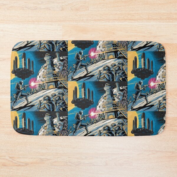 Item preview, Retro Sci-Fi Lunar Colony Alien Battle designed and sold by Into The Rabbit Hole.