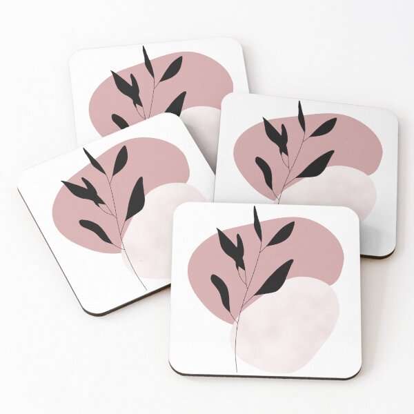 Item preview, Blobby Pastel Shapes with Delicate Leaves designed and sold by Pattern&Pixel.
