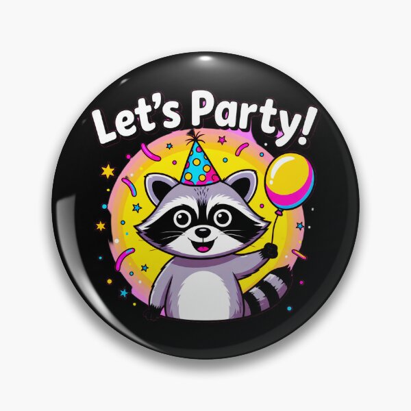 Item preview, Let's Party Racoon Birthday designed and sold by SteezeeStore.
