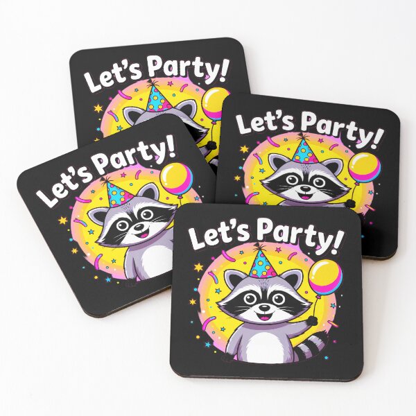Item preview, Let's Party Racoon Birthday designed and sold by SteezeeStore.