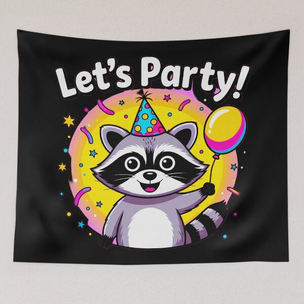 Item preview, Let's Party Racoon Birthday designed and sold by SteezeeStore.