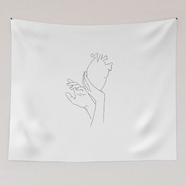 Item preview, AURORA Aksnes What Happened To The Heart ? Hands Lineart designed and sold by incloudines.