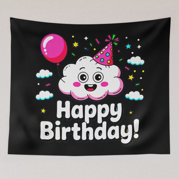Item preview, Happy Birthday Cloud Face designed and sold by SteezeeStore.