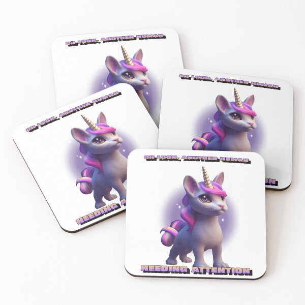 Item preview, Oh look another human needing attention unicorn cat designed and sold by LJMGStore.