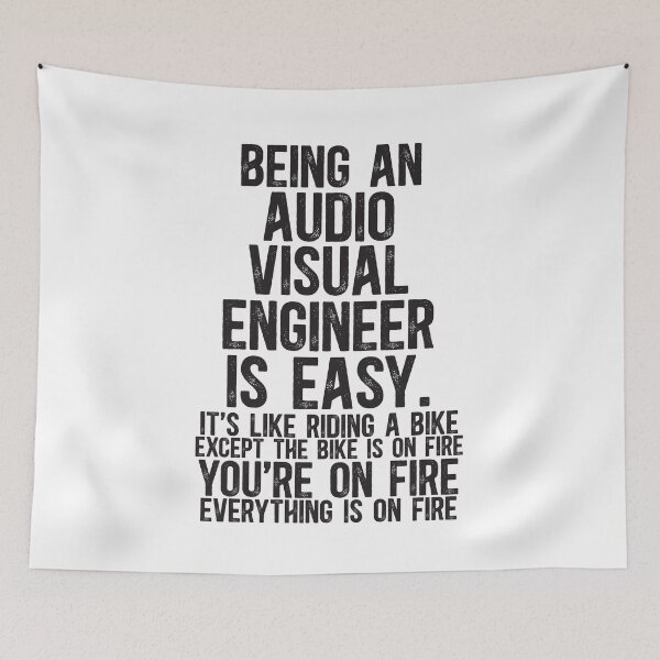 Item preview, Being an AV Engineer Is Easy It is Like Riding A Bike Except the Bike is on Fire designed and sold by TeesYouWant.