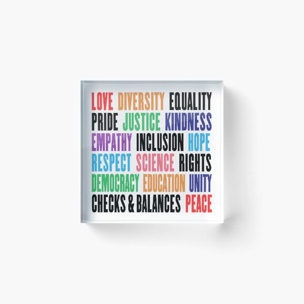 Item preview, Pro Love Diversity Equality Pride Empathy Science Checks Balances Tshirts Hoodies Hats Stickers Magnets Anti Trump Fuck Trump Flags Banners  designed and sold by allfreelance.