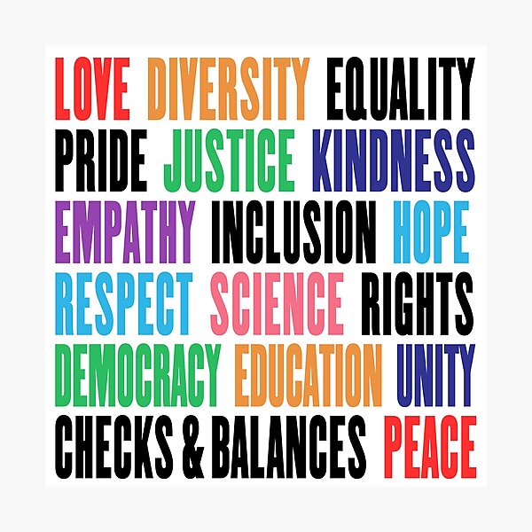 Item preview, Pro Love Diversity Equality Pride Empathy Science Checks Balances Tshirts Hoodies Hats Stickers Magnets Anti Trump Fuck Trump Flags Banners  designed and sold by allfreelance.