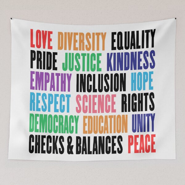 Item preview, Pro Love Diversity Equality Pride Empathy Science Checks Balances Tshirts Hoodies Hats Stickers Magnets Anti Trump Fuck Trump Flags Banners  designed and sold by allfreelance.