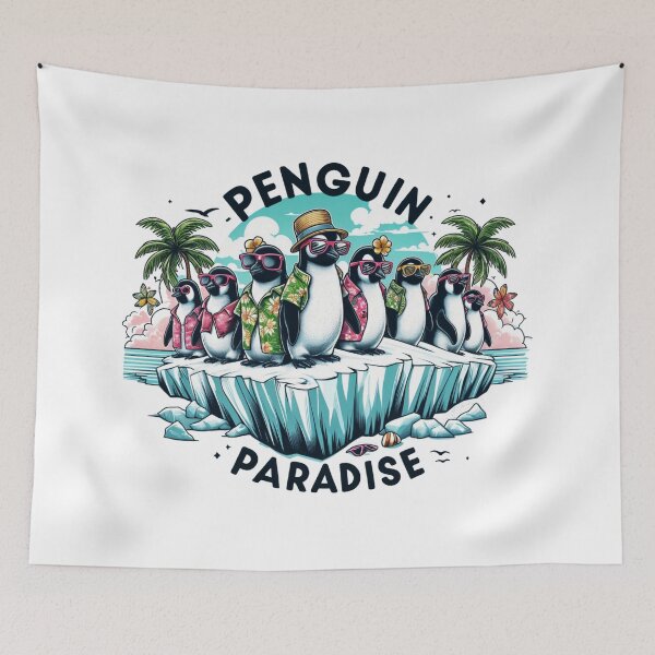 Item preview, Cool Penguin Paradise: Tropical Fun with a Frosty Twist designed and sold by latelierdechris.