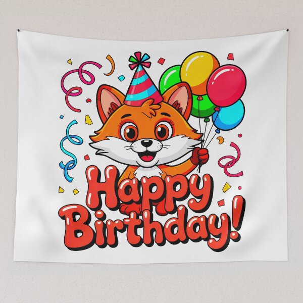 Item preview, Happy Birthday Baby Fox designed and sold by SteezeeStore.