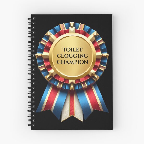 Item preview, RIBBON:  Toilet Clogging Champion - funny awards achievements designed and sold by DesignsFromTW-S.