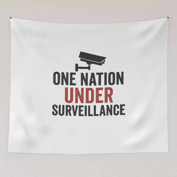 Item preview, One Nation Under Surveillance Funny Dystopian Satire  designed and sold by The Junto Shop.