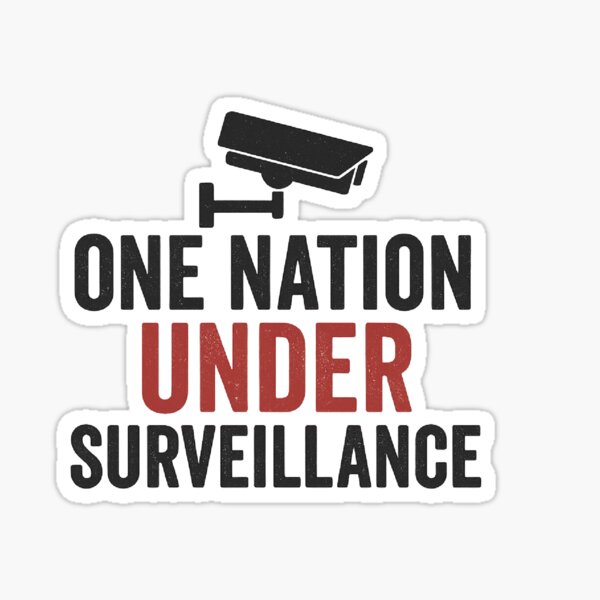 Aperçu de l'œuvre Une nation sous surveillance : une satire dystopique amusante créée et vendue par The Junto Shop.
