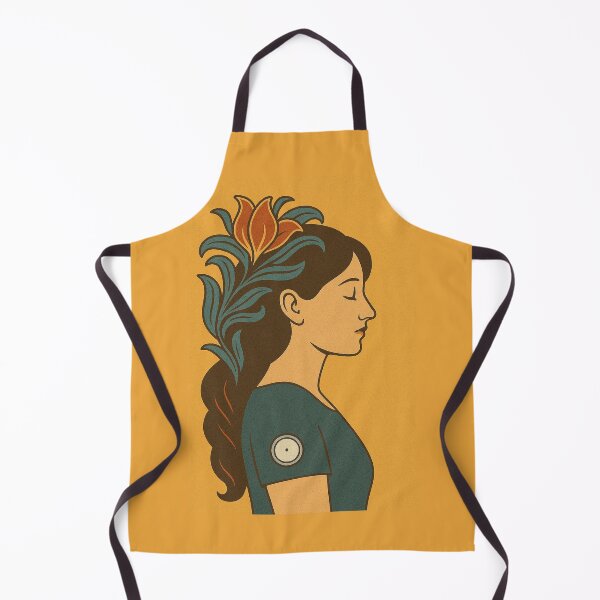 Item preview, Floral Portrait of a Woman with Glucose Sensor designed and sold by Lacritsa .