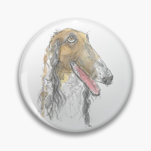 Item preview, Borzoi in pen and watercolour. designed and sold by DebTheZeb.
