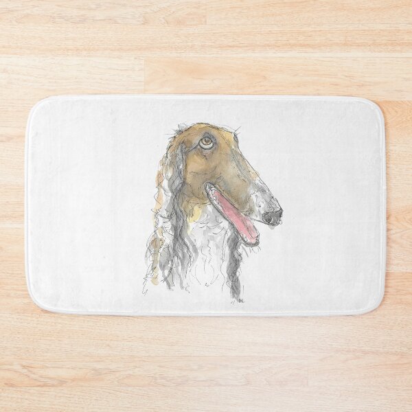 Item preview, Borzoi in pen and watercolour. designed and sold by DebTheZeb.