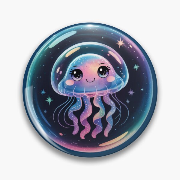 Item preview, Kawaii Jellyfish in Bubble and Space – Cute Pastel Galaxy Ocean Animal, Sublimation & Kids Gifts designed and sold by FeelCreations.