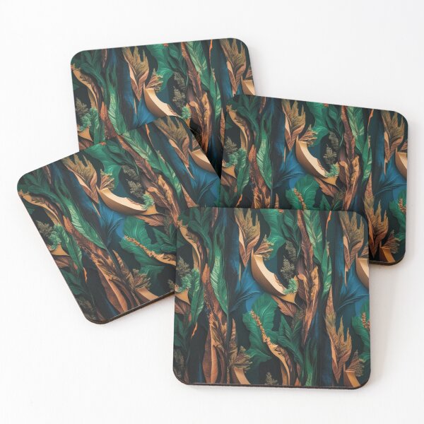 Item preview, Verdant Cascade – Layered Abstract in Forest Tones designed and sold by Harmonic_Layers.