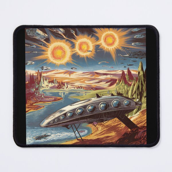 Item preview, Retro Sci-Fi Alien Fleet Planetary Invasion designed and sold by Into The Rabbit Hole.