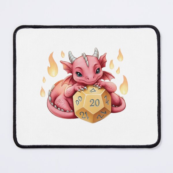 Item preview, Baby Dragon with 20-Sided Die | Fantasy and Role-Playing Games designed and sold by StormArte.