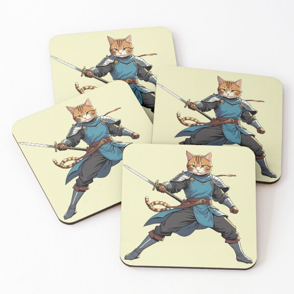 Item preview, Cute medieval warrior cat swordsman  designed and sold by Atlantico54.