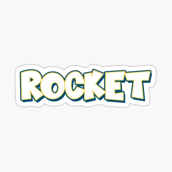 Item preview, Rocket text sticker designed and sold by Sticktle.