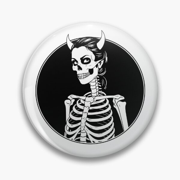 Item preview, Horned Skeleton Lady designed and sold by MadMarkerDesign.