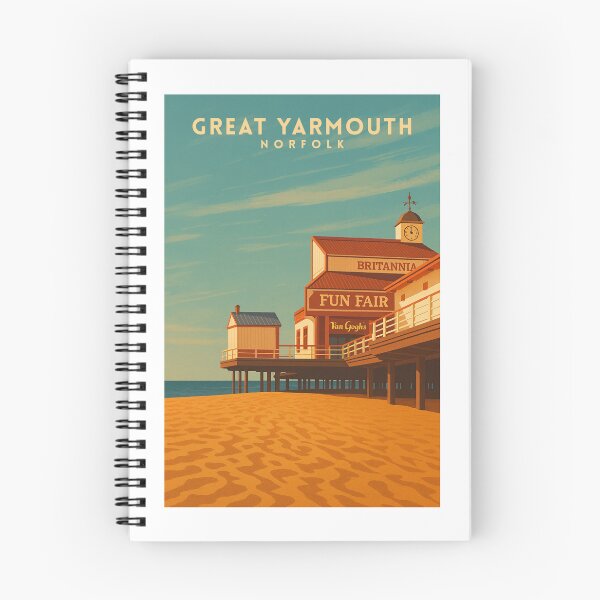 Item preview, Great Yarmouth Norfolk Design Vintage Pier and Classic Seaside Scene designed and sold by JackCurtis1991.