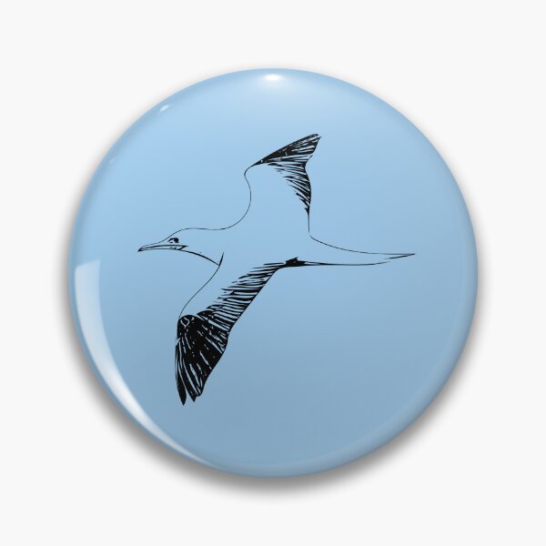 Item preview, Red-footed Booby Flying Black Design  designed and sold by designsasstultd.