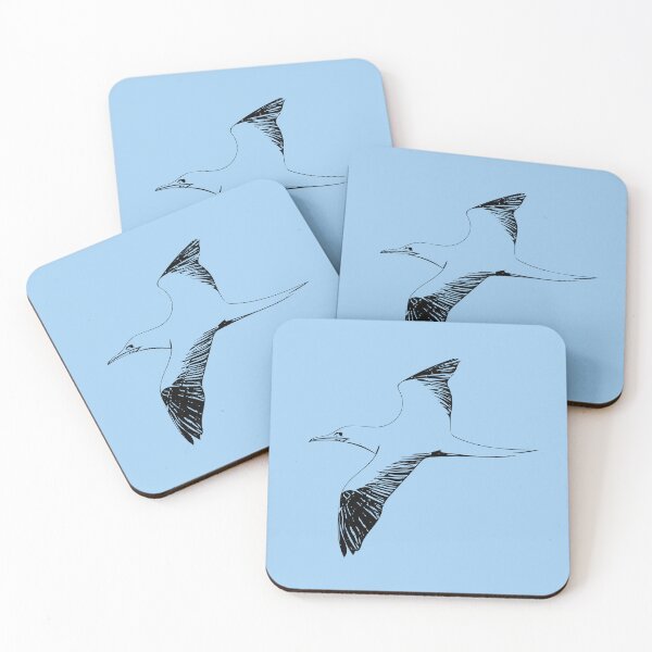 Item preview, Red-footed Booby Flying Black Design  designed and sold by designsasstultd.