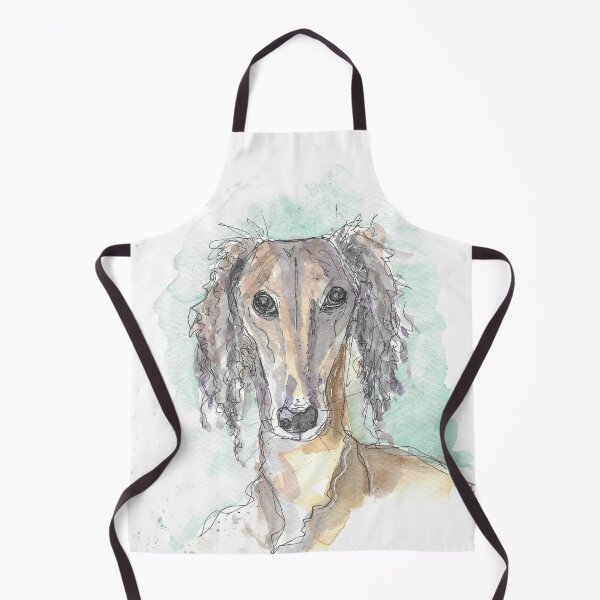 Item preview, Saluki Hound Illustration designed and sold by DebTheZeb.