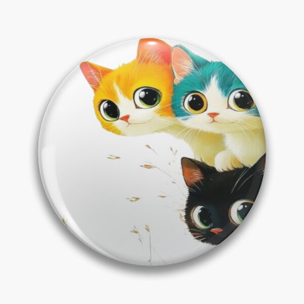 Item preview, "Three Kitten Friends: Softness and Fantasy Colors" designed and sold by GagaArtGallery.