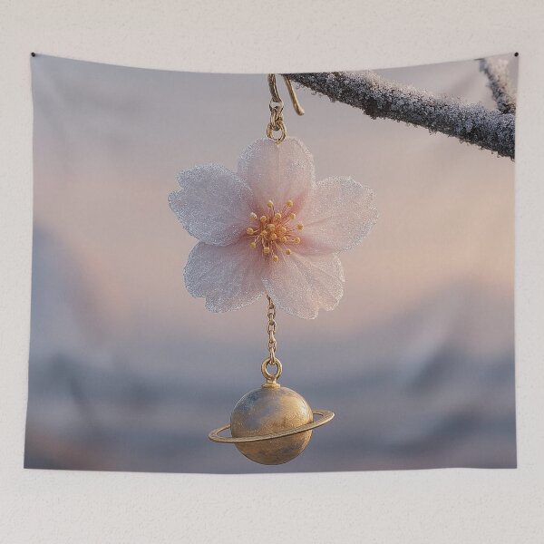 Item preview, Frosty Cosmos: The Earring of Titan’s Bloom designed and sold by DeenaDee.