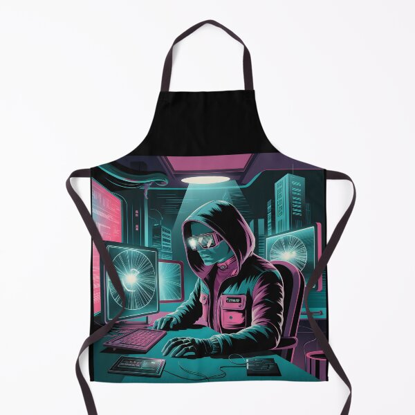 Artikelvorschau, Retro Cyberpunk Neon Hacker Szene entworfen und verkauft von Into The Rabbit Hole.