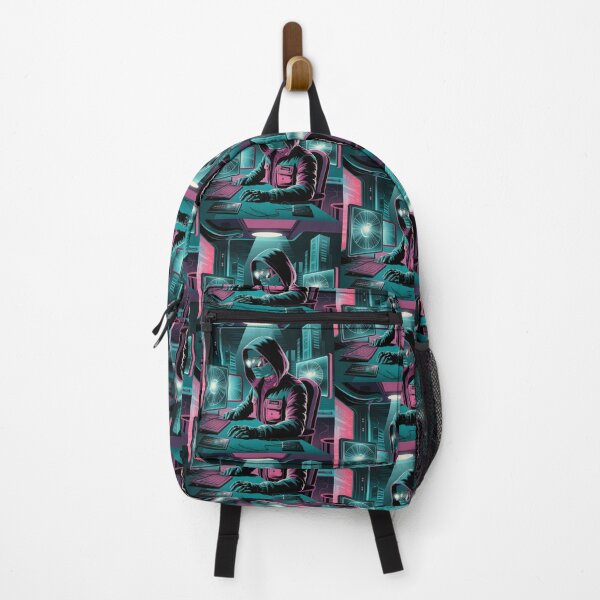 Item preview, Retro Cyberpunk Neon Hacker Scene designed and sold by Into The Rabbit Hole.