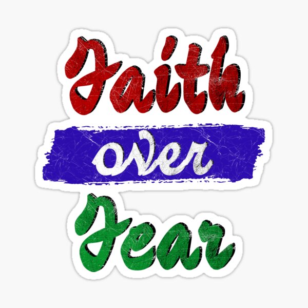 Item preview, Faith Over Fear – Minimal Christian Bible inspired Typography Design - RBG designed and sold by ZechJohnRB.