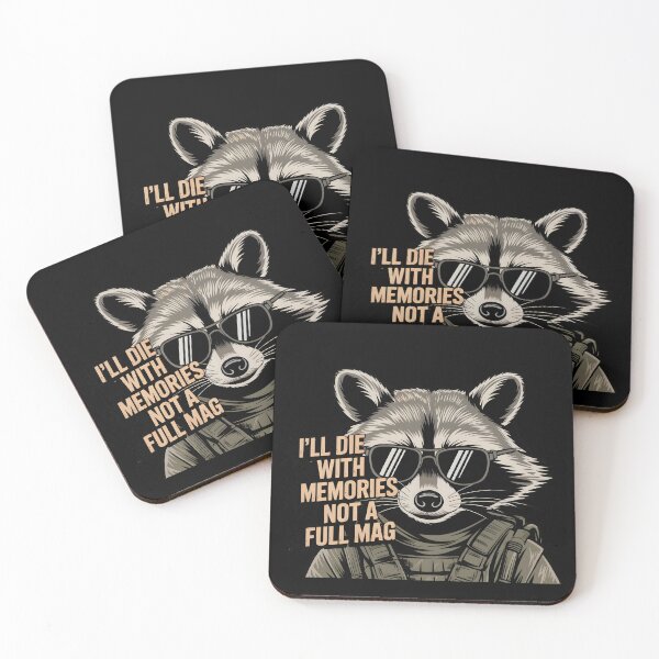 Item preview, I'll Die With Memories Not A Full Mag – Military Raccoon designed and sold by GRABAPSHOP.