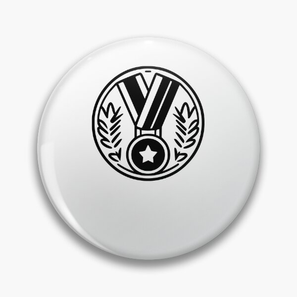 Item preview, Simple Medal | Elegance in Black and White designed and sold by StickyLandia.