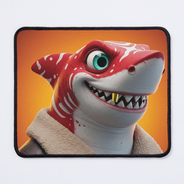 Item preview, Confident Cartoon Shark - Main Character Energy with Bold Orange Vibe designed and sold by -DEEWOLF-.