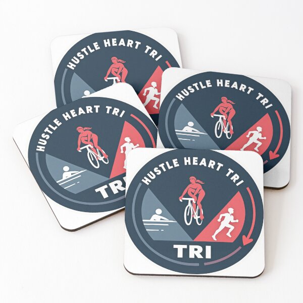 Item preview, Hustle. Heart. TRI. – Grit-Packed Triathlon Design for Endurance Athletes designed and sold by Triathlongram.
