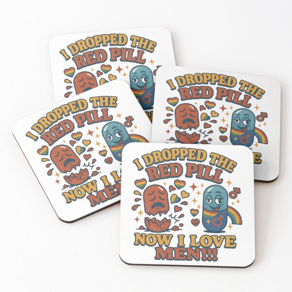 Item preview, I Dropped the Red Pill, Now I Love Men!!! – Queer Satire Rainbow Design designed and sold by Haus Of Sin.